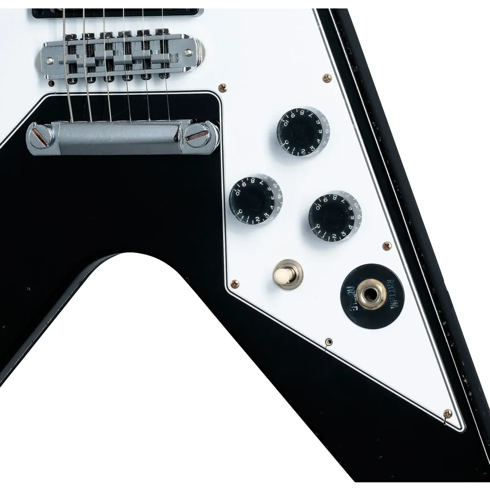 Gibson Custom Kirk Hammett 1979 Flying V Electric Guitar Ebony