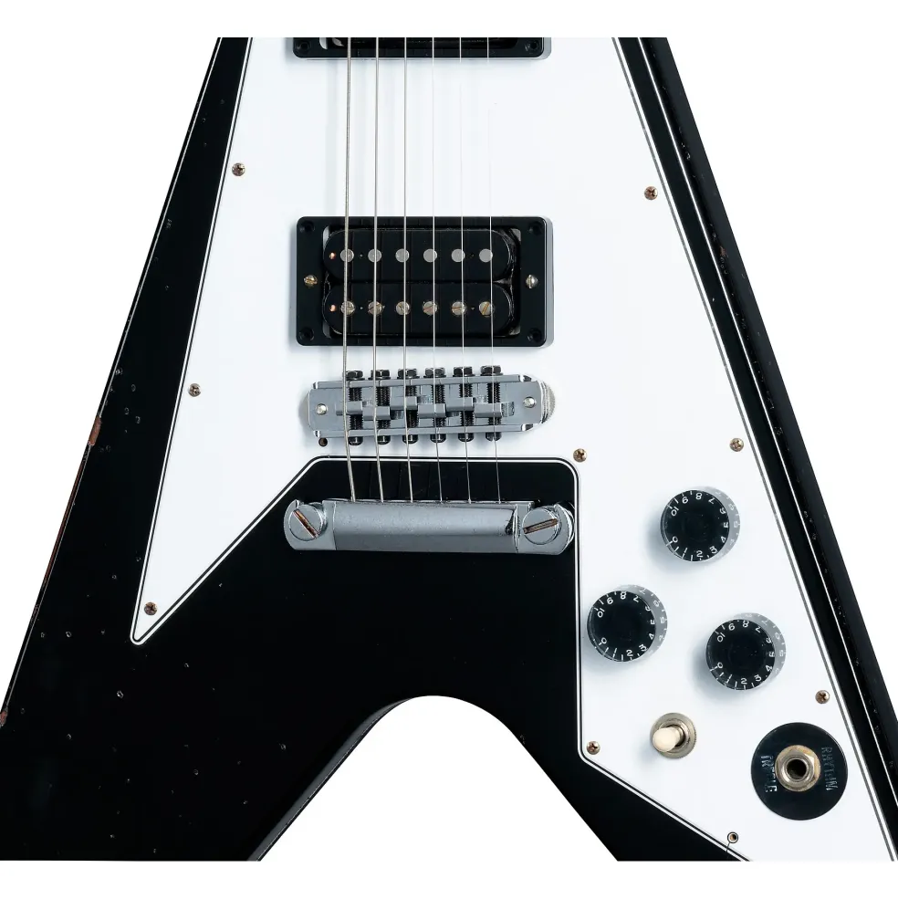 Gibson Custom Kirk Hammett 1979 Flying V Electric Guitar Ebony