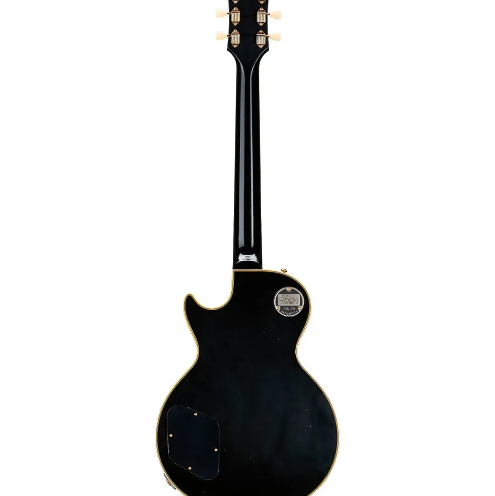 Gibson Custom Murphy Lab 1957 Les Paul Custom Reissue 3-Pickup Bigsby Light Aged Electric Guitar Ebony