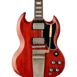 Gibson Custom Murphy Lab 1964 SG Standard Reissue With Maestro Vibrola Heavy Aged Electric Guitar Faded Cherry