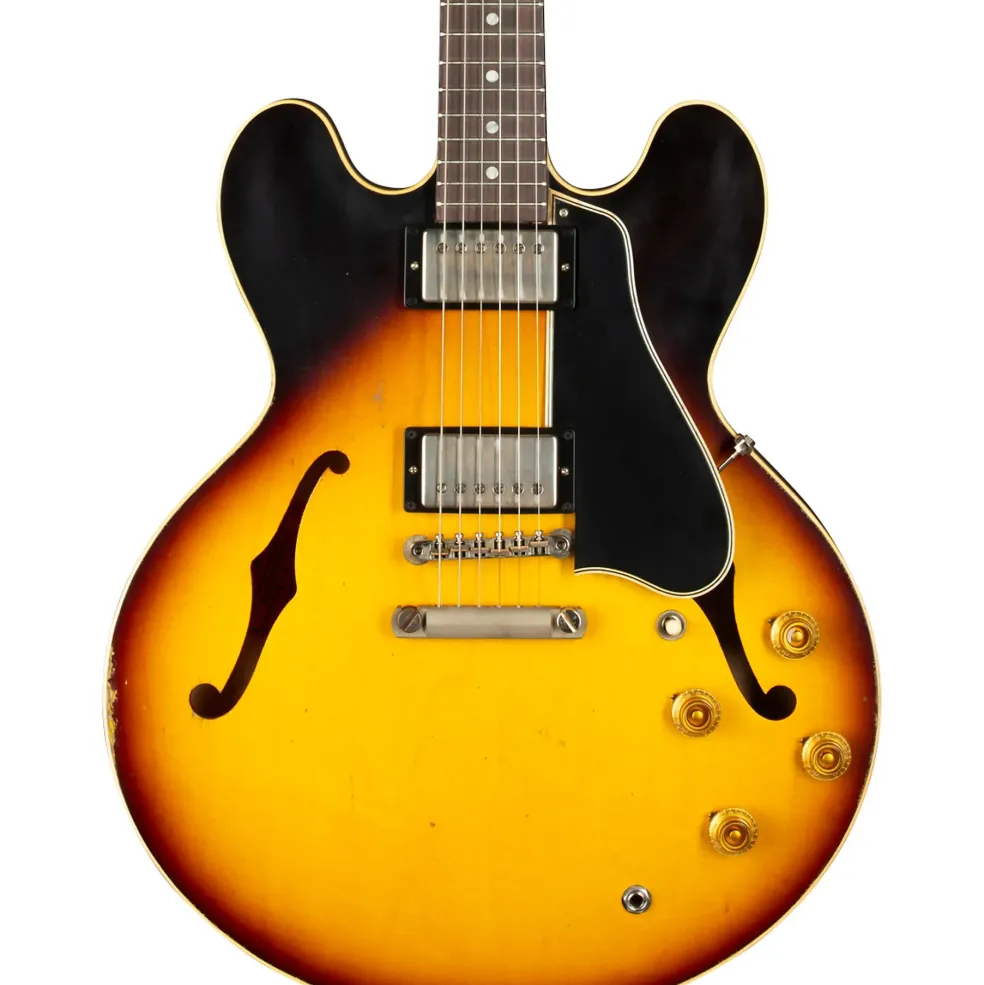 Gibson Custom Murphy Lab 1958 ES-335 Heavy Aged Semi-Hollow Electric Guitar Faded Tobacco Burst