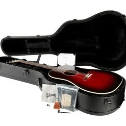 Gibson J-45 Standard Bats Limited-Edition Acoustic-Electric Guitar Blood Red Burst