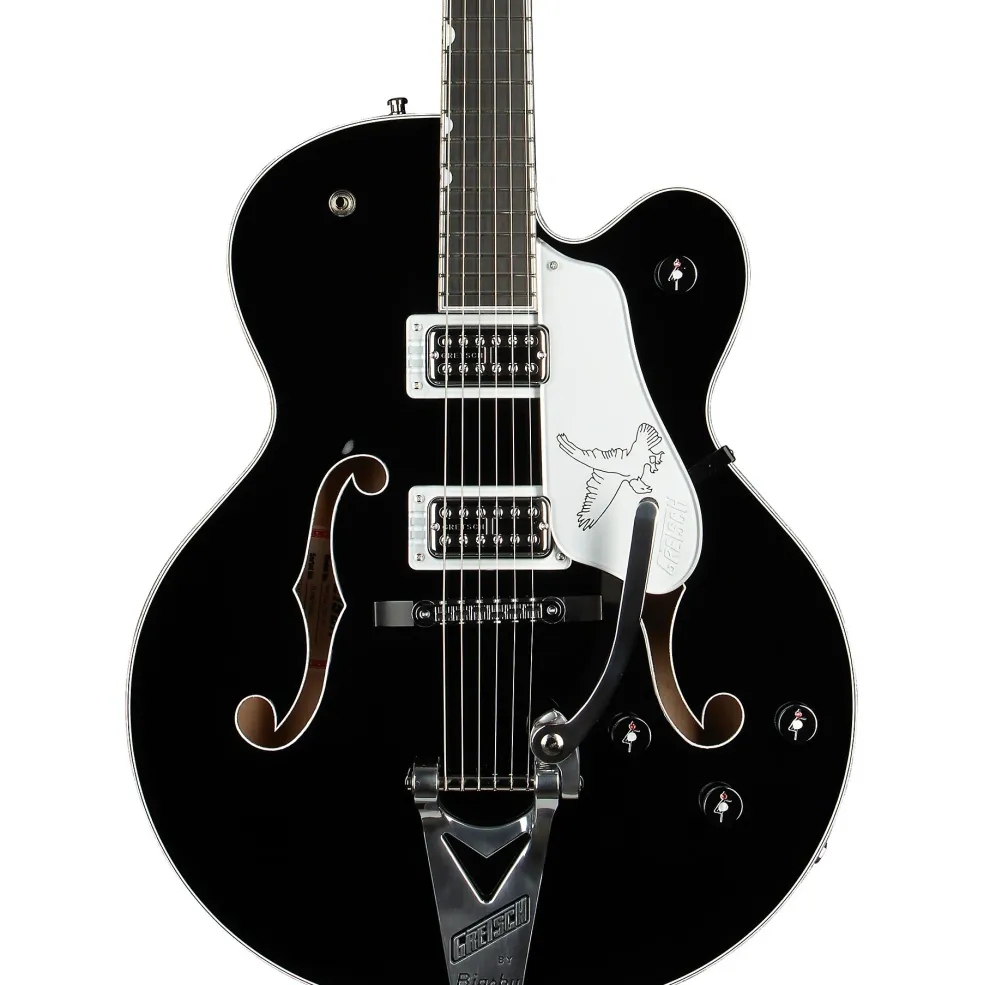 Gretsch Guitars Falcon Hollow Body with String-Thru Bigsby Electric Guitar Black