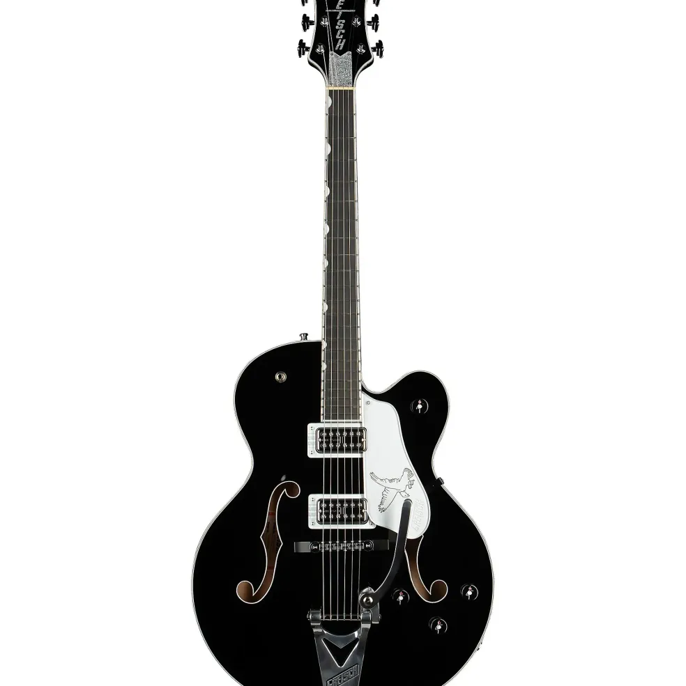 Gretsch Guitars Falcon Hollow Body with String-Thru Bigsby Electric Guitar Black