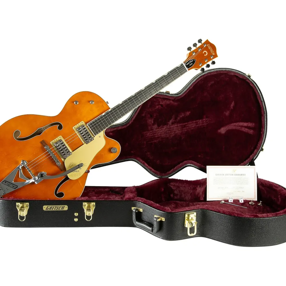 Gretsch Guitars G6120T-BSSMK Brian Setzer Signature Nashville Hollowbody '59 "Smoke" With Bigsby Electric Guitar Smoke Orange Lacquer