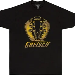 Gretsch Headstock Pick Cotton T-Shirt X Large Black
