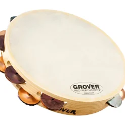 Grover Pro Double-Row German Bantamweight Tambourine Dry Silver/Bronze 10 in.