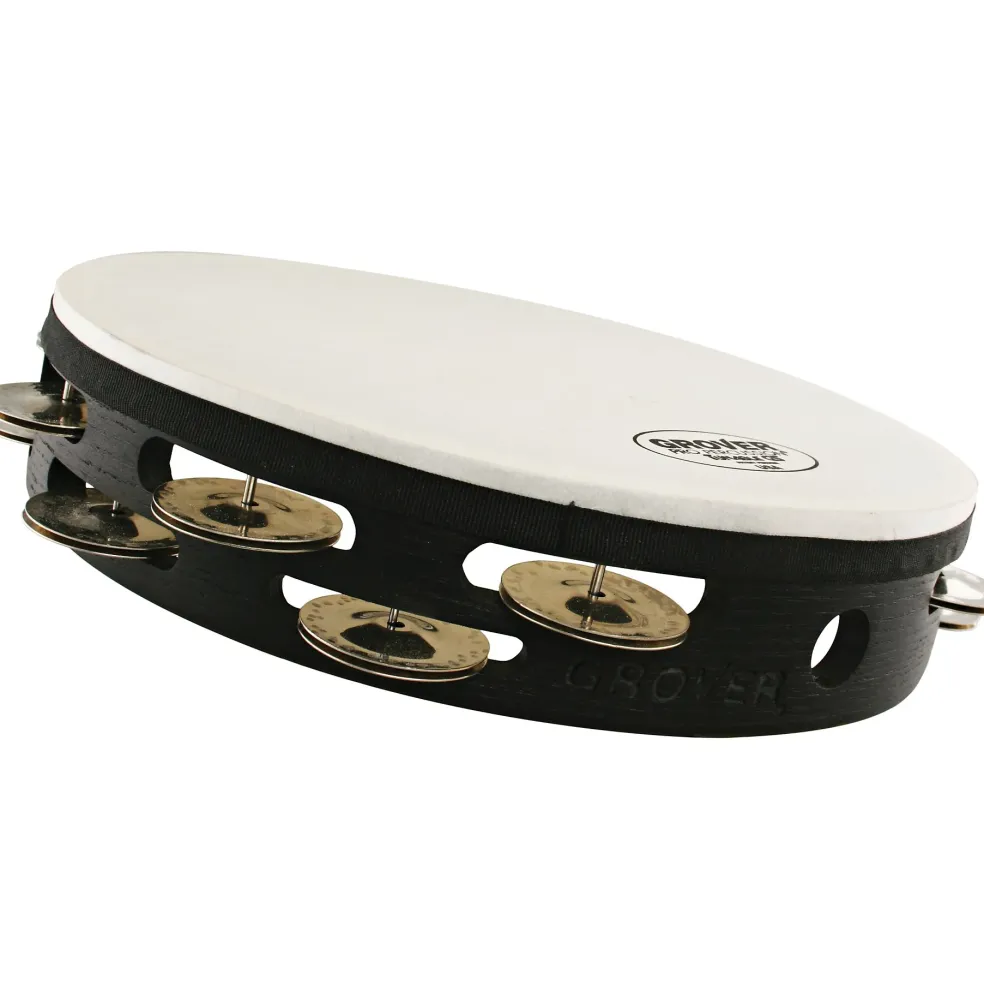 Grover Pro Projection-Plus Double-Row Tunable German Silver Tambourine 10 in.