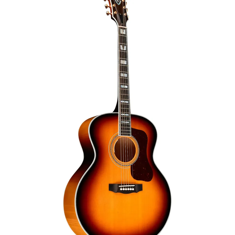 Guild F-55E Maple Jumbo Acoustic-Electric Guitar Antique Burst