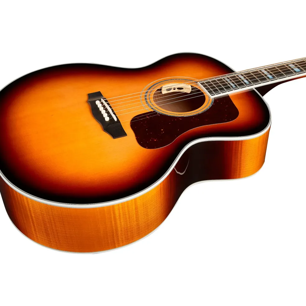 Guild F-55E Maple Jumbo Acoustic-Electric Guitar Antique Burst
