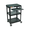 H. Wilson Adjustable Height Cart with Keyboard Tray