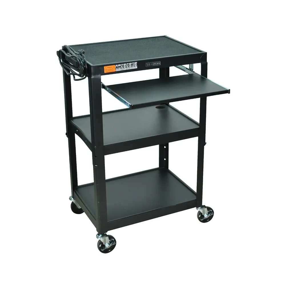 H. Wilson Adjustable Height Cart with Keyboard Tray