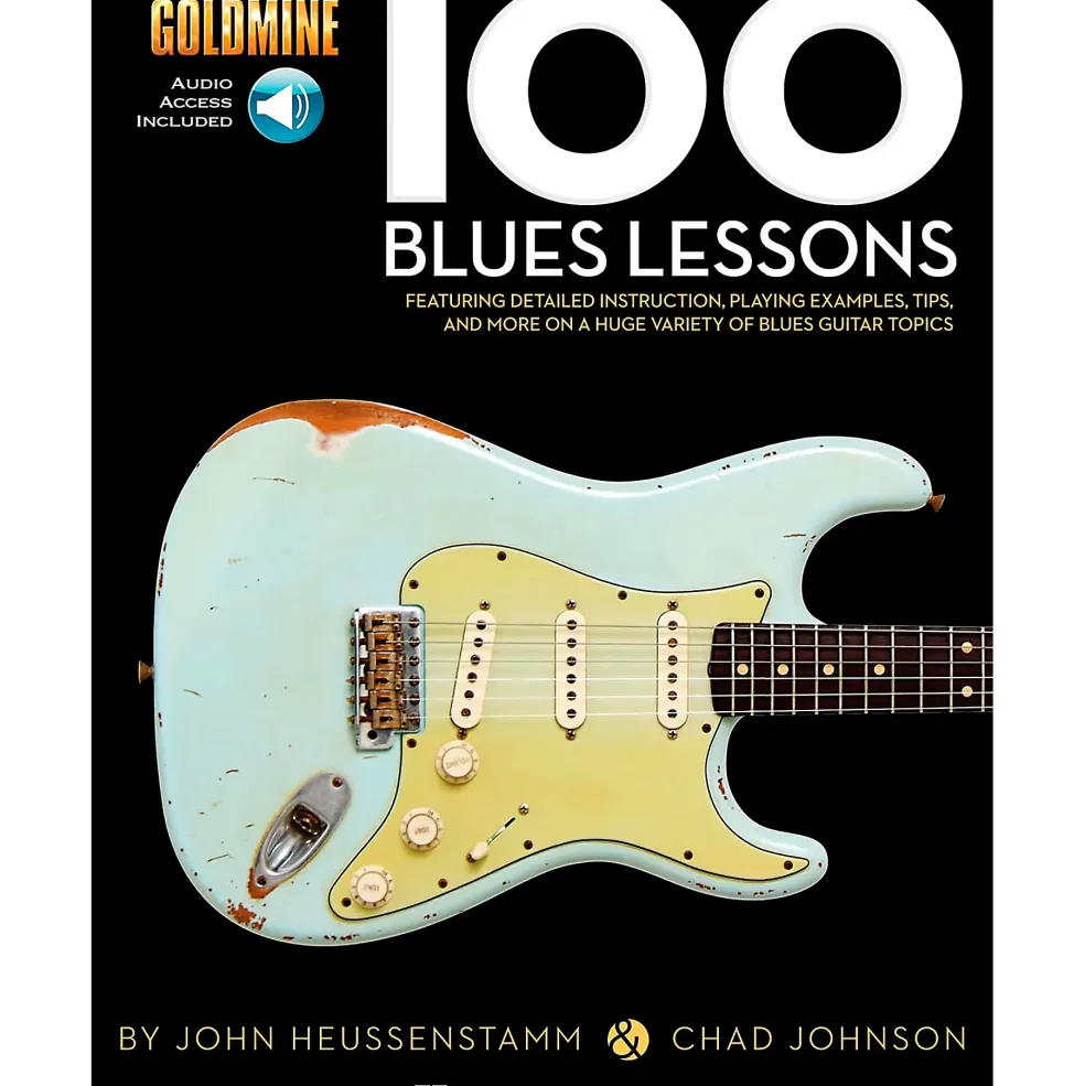 Hal Leonard 100 Blues Lessons Guitar Lesson Goldmine Series Softcover with Online Audio