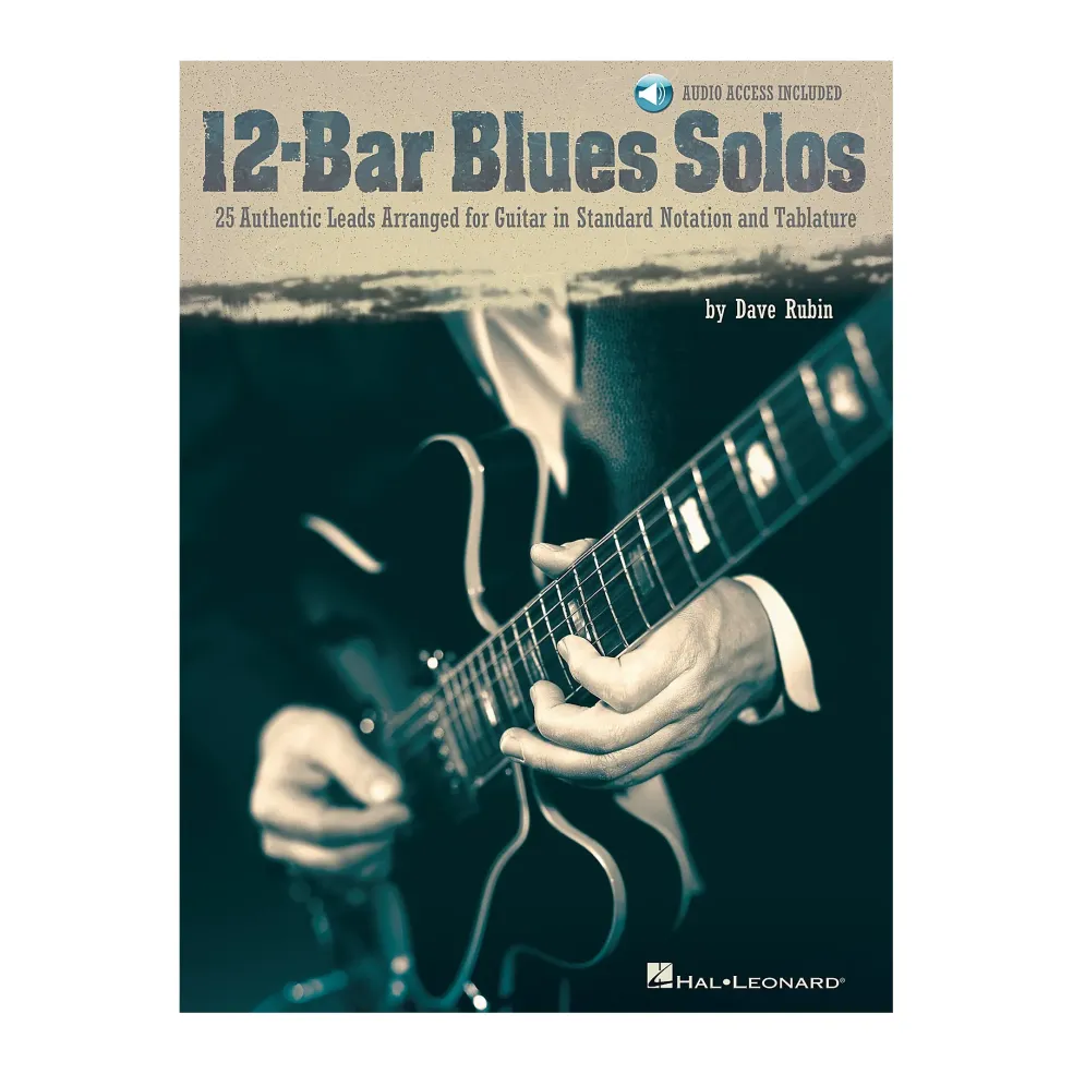 Hal Leonard 12-Bar Blues Solos Guitar Collection Series Softcover with CD Written by Dave Rubin