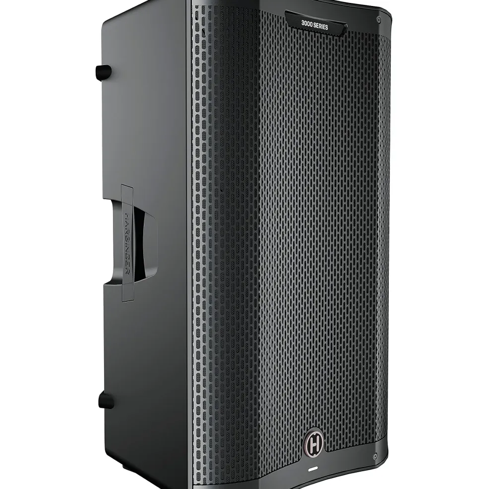 Harbinger VARI V3415 15" Powered Speakers Package With Avenue II Road Runner Bags