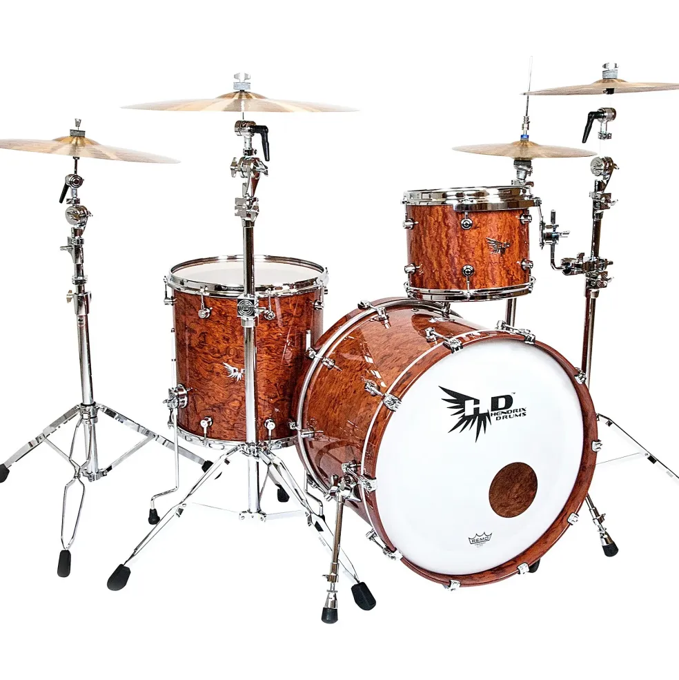Hendrix Drums Perfect Ply Series Bubinga 3-Piece Shell Pack Gloss