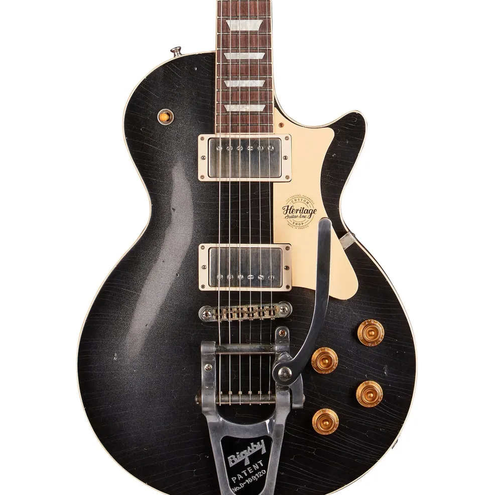 Heritage Custom Shop H-150 Artisan Aged Bigsby Electric Guitar Space Black
