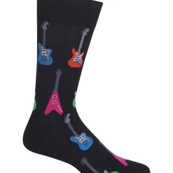 Hot Sox Men's Electric Guitar Socks - Black