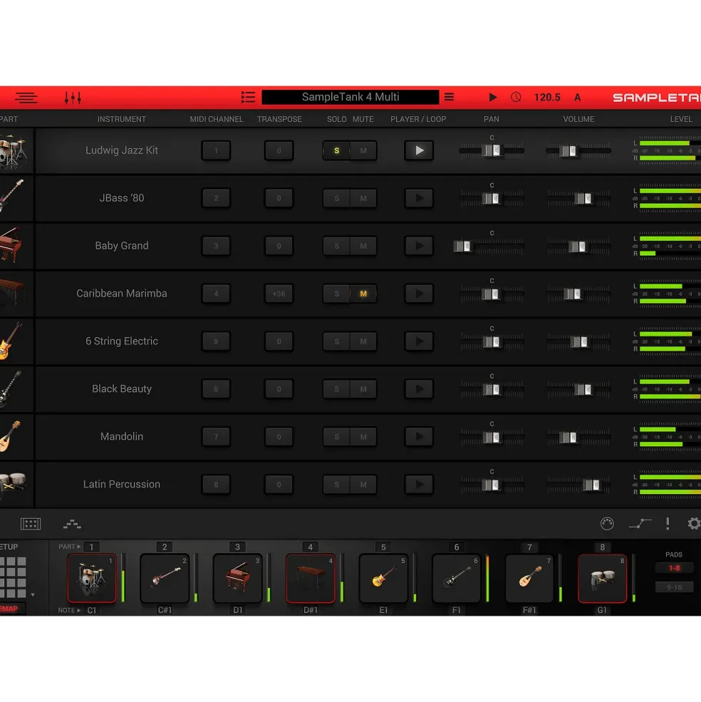IK Multimedia SampleTank 4 SE Virtual Drums Software Plug-in