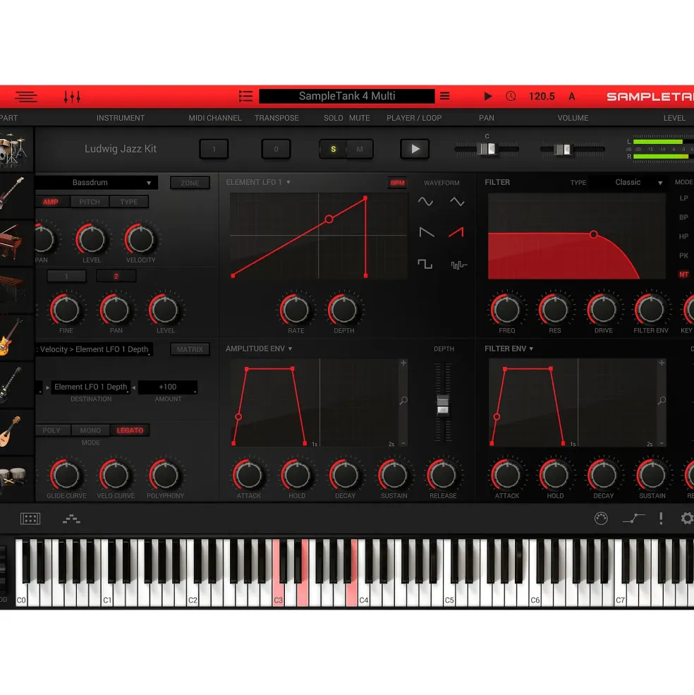 IK Multimedia SampleTank 4 SE Virtual Drums Software Plug-in