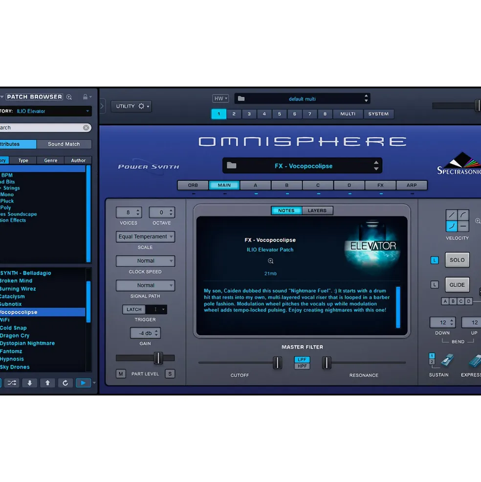 Ilio Elevator - Patches for Omnisphere 2