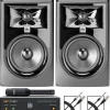 JBL 305P MKII 5" Studio Monitor Pair with IK Multimedia ARC Studio Advanced Room Correction System