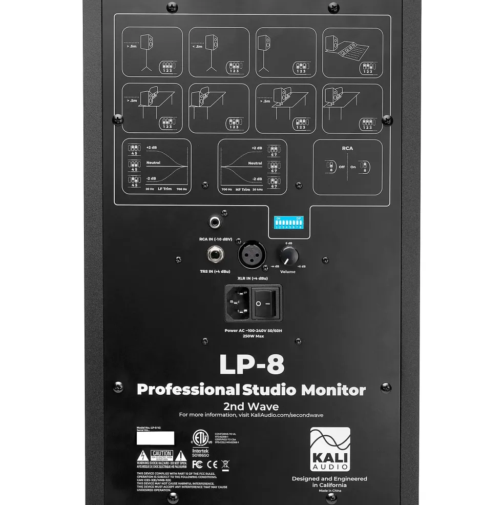 Kali Audio LP-8 V2 8" Powered Studio Monitor (Each) Black