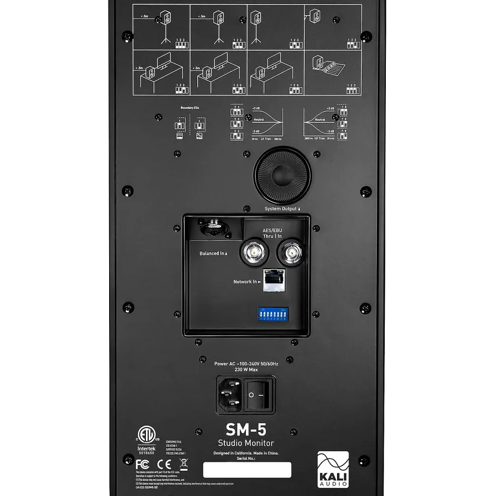 Kali Audio SM-5 5-Inch 3-Way Powered Studio Monitor with Network Control (Each)