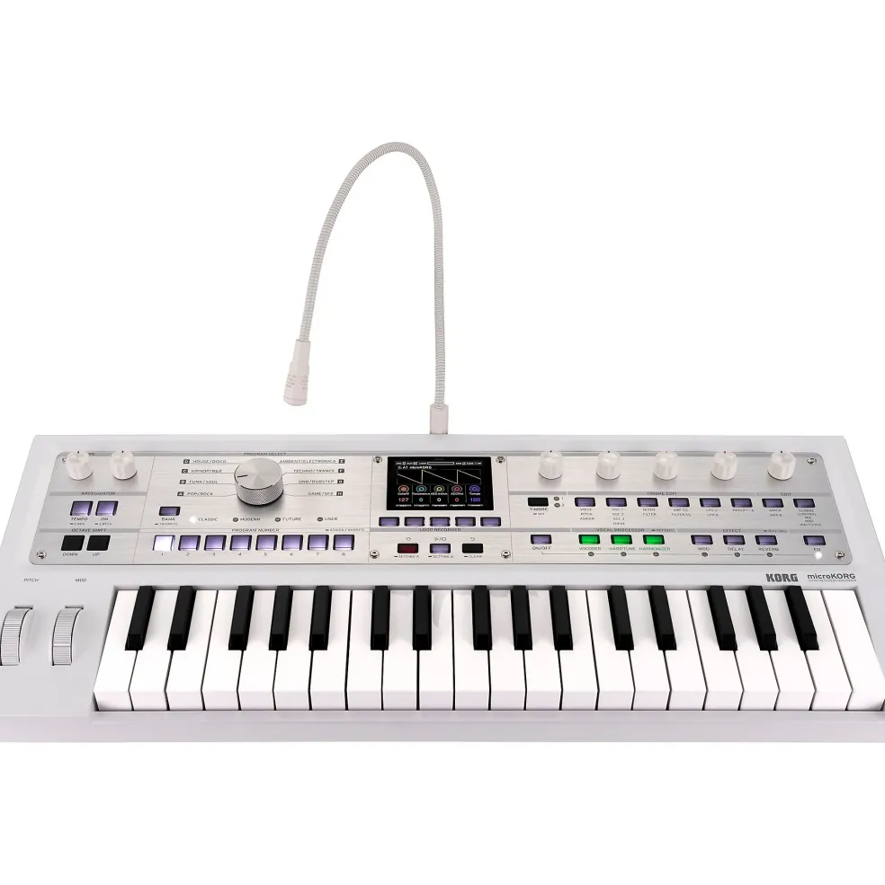 KORG microKORG 2 Keyboard Synthesizer & Vocoder Limited Edition White