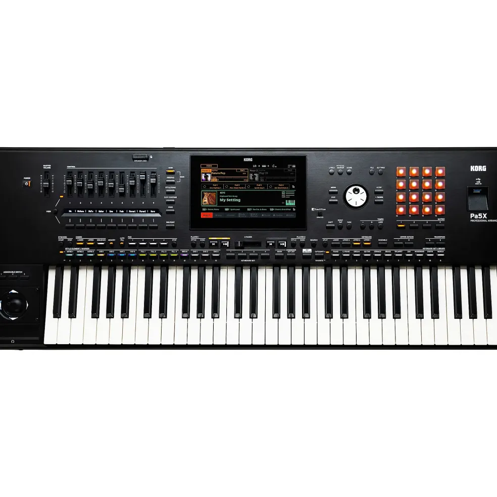 KORG Pa5X 61 Key Arranger with Stand, Pedal, Bench, Headphones, Microphone and Cables