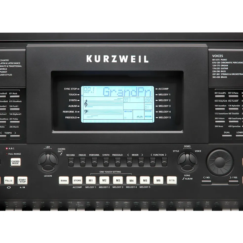 Kurzweil Home KP300X 76-Key Portable Arranger Keyboard Black