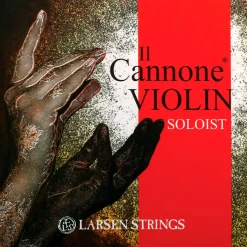 Larsen Strings Il Cannone Soloist Violin String Set 4/4 Size Medium Gauge, Ball End