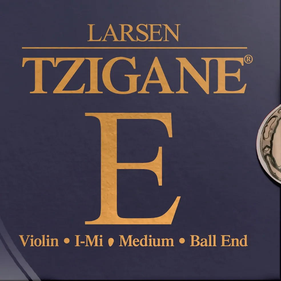 Larsen Strings Tzigane Violin String Set 4/4 Size Medium Gauge, Ball End