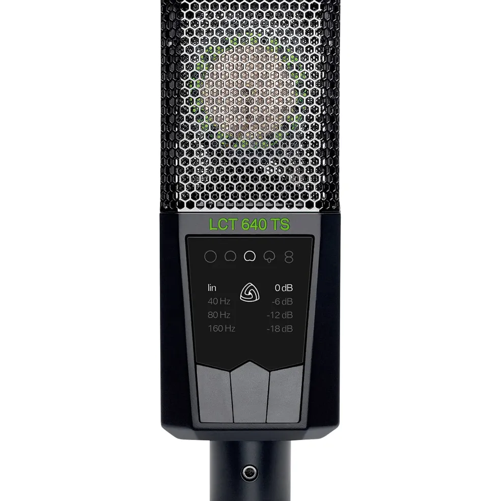 LEWITT LCT 640 TS Multi-Pattern Large-Diaphragm Condenser Microphone With Shockmount Black