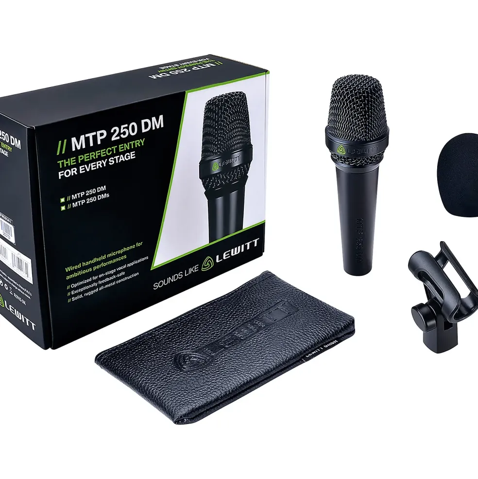 LEWITT MTP 250 DMs Cardioid Dynamic Microphone With On/Off Switch Black