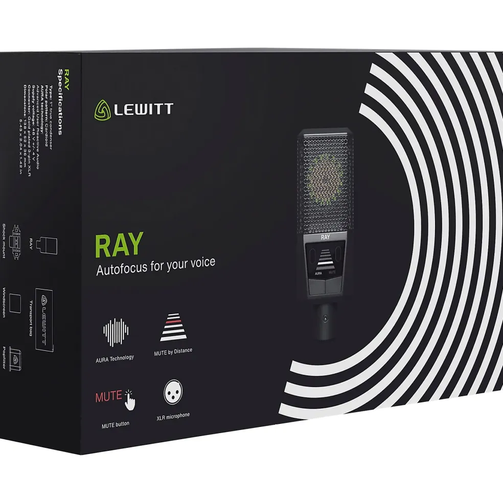 LEWITT RAY Large-Diaphragm Condenser Microphone Black