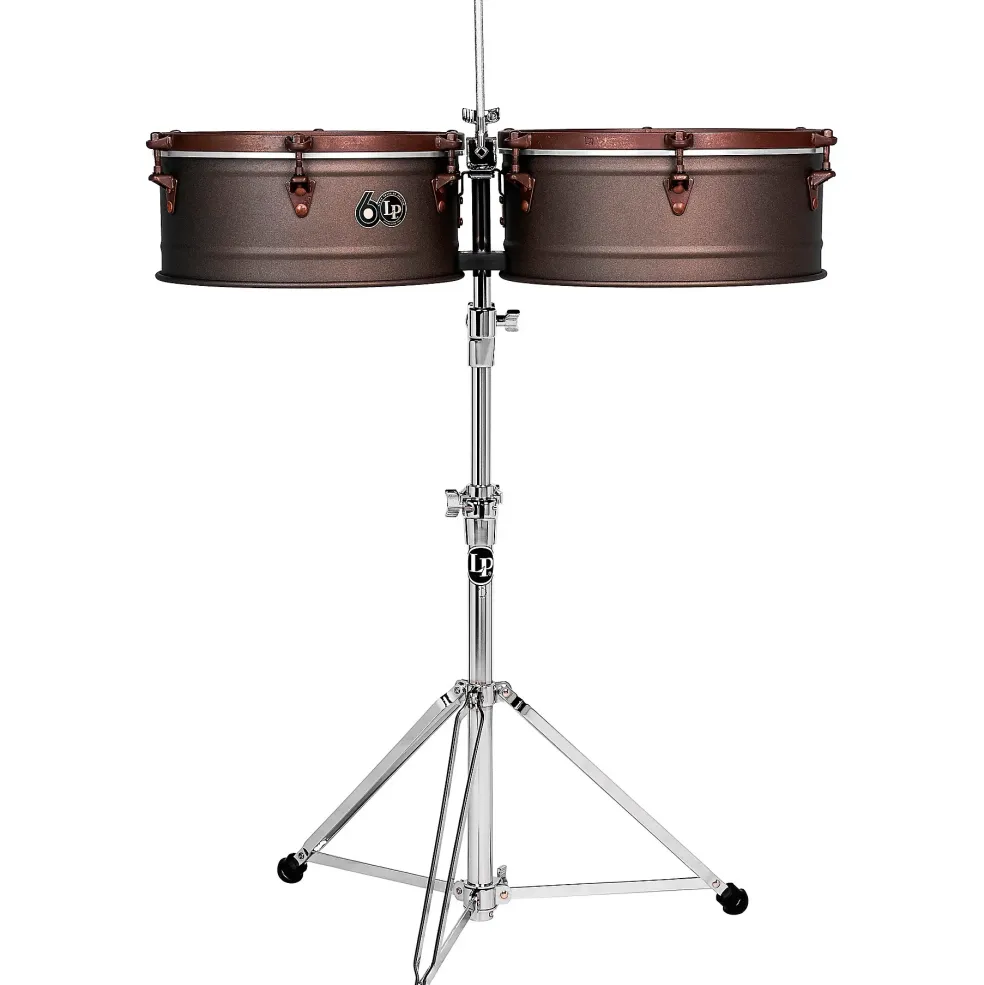 LP LP 60th Anniversary Timbales with Rustic Bronze hardware 14 in./15 in. Antique Bronze Finish