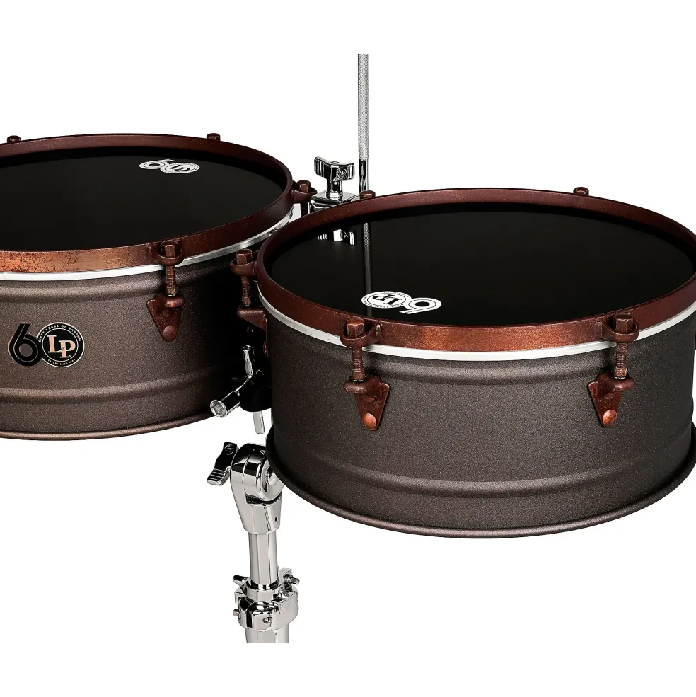 LP LP 60th Anniversary Timbales with Rustic Bronze hardware 14 in./15 in. Antique Bronze Finish