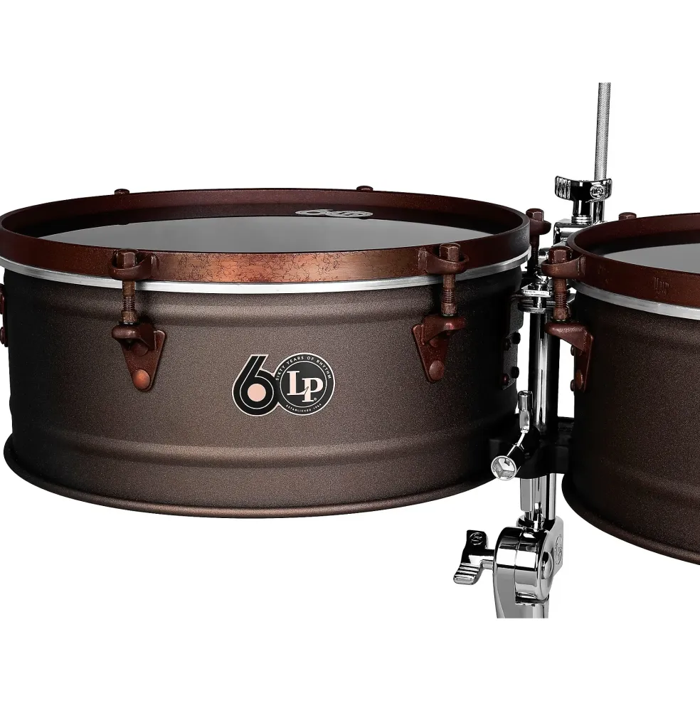 LP LP 60th Anniversary Timbales with Rustic Bronze hardware 14 in./15 in. Antique Bronze Finish