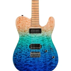 LsL Instruments Bad Bone 290 Deluxe Laguna Gradient Electric Guitar Laguna Blue