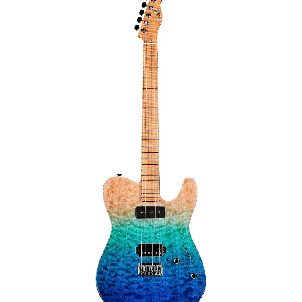 LsL Instruments Bad Bone 290 Deluxe Laguna Gradient Electric Guitar Laguna Blue