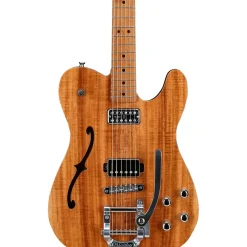 LsL Instruments Soledita DX Koa Top Semi-Hollow Electric Guitar with Bigsby Gloss Natural