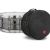 Ludwig Black Beauty Snare Drum With Tube Lugs and Road Runner Bag