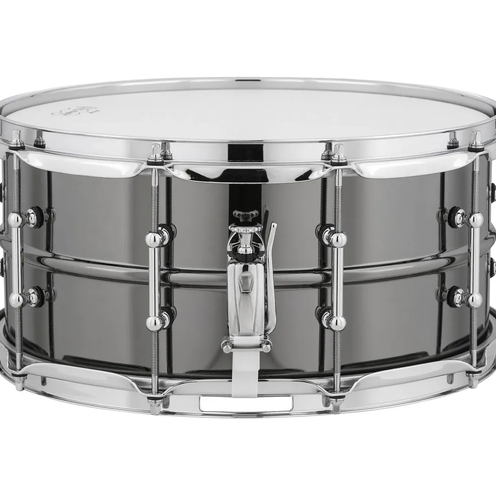 Ludwig Black Beauty Snare Drum With Tube Lugs and Road Runner Bag