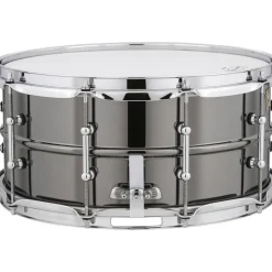 Ludwig Black Beauty Snare Drum With Tube Lugs and Road Runner Bag