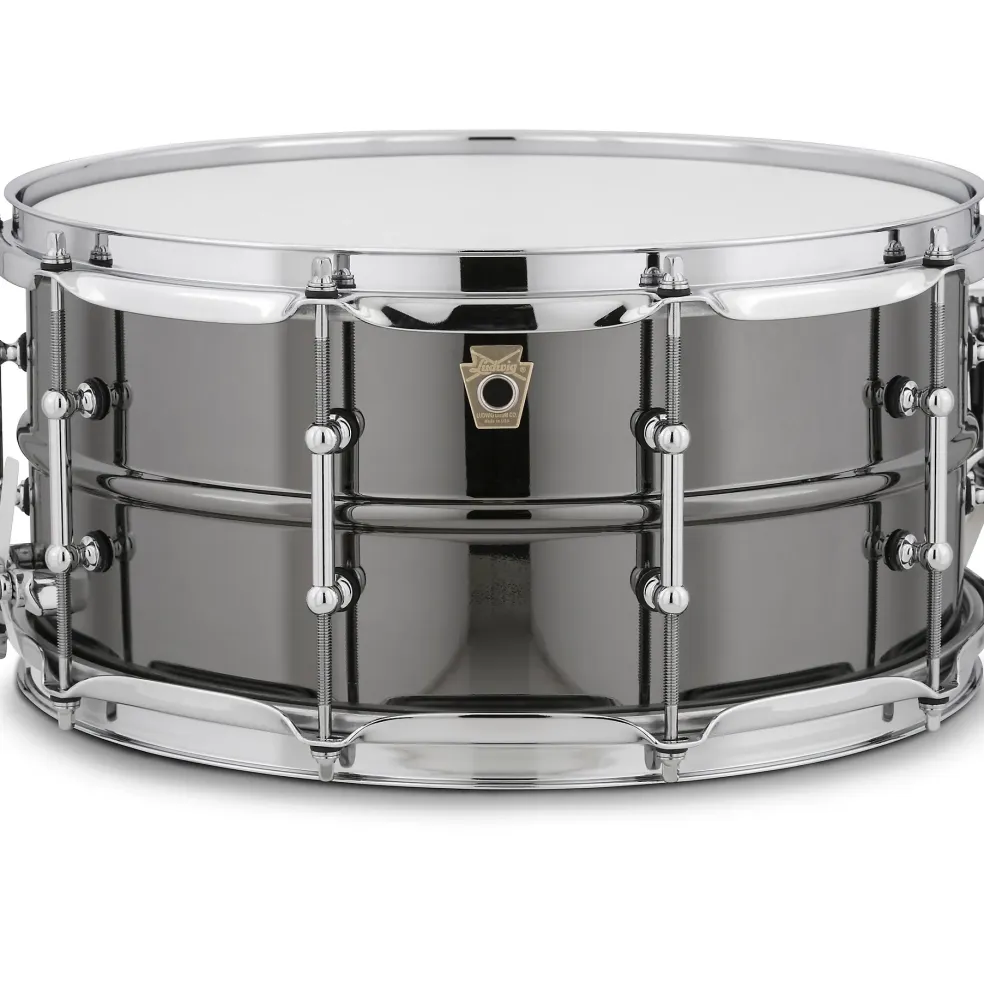 Ludwig Black Beauty Snare Drum With Tube Lugs and SKB Case