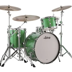 Ludwig Classic Maple 3-Piece Pro Beat Shell Pack With 24" Bass Drum Green Sparkle