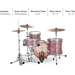 Ludwig Classic Maple 3-Piece Pro Beat Shell Pack with 24 in. Bass Drum Digital Sparkle