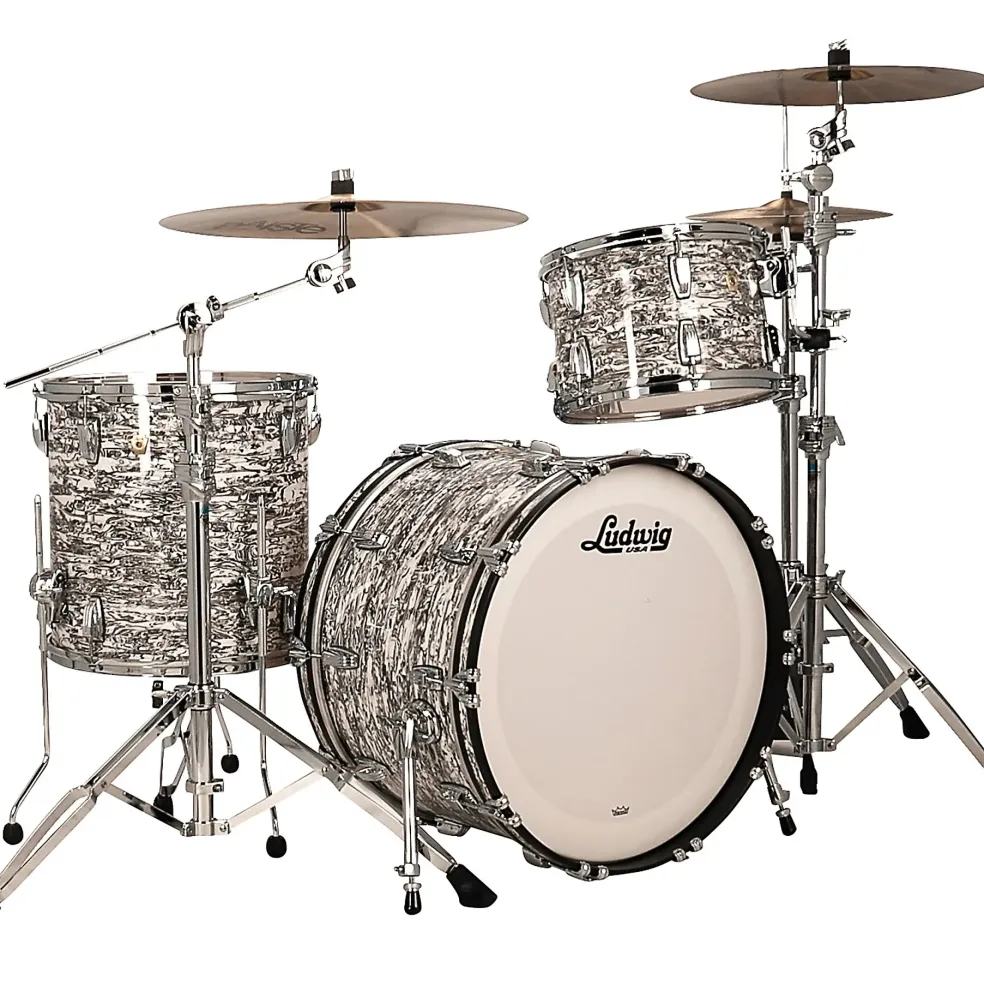 Ludwig Classic Maple 3-Piece Fab Shell Pack With 22" Bass Drum, White Abalone