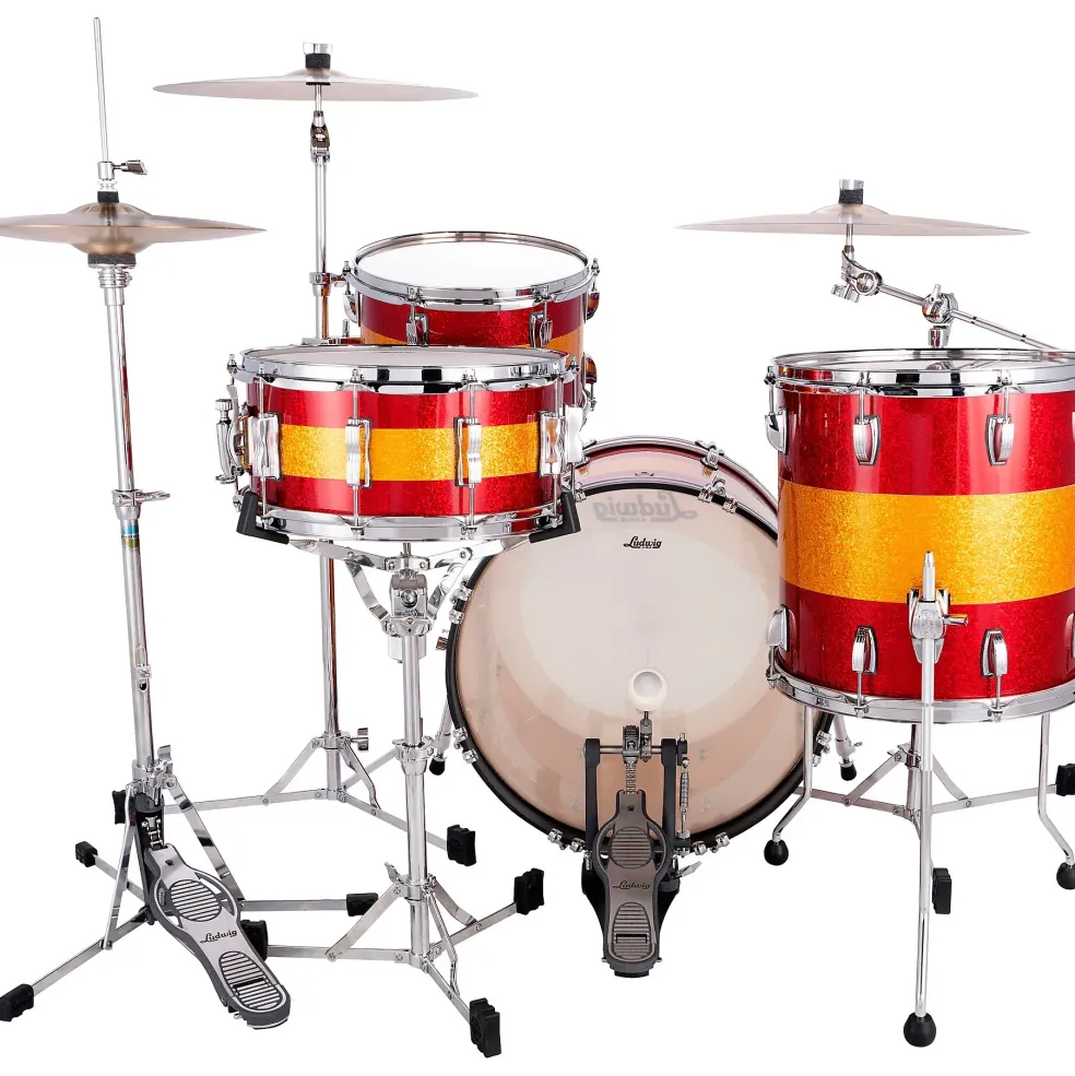 Ludwig Classic Maple 3-Piece Fab Shell Pack With 22" Bass Drum, White Abalone
